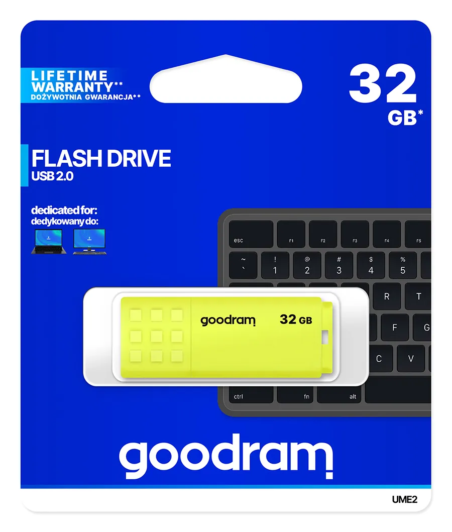 Флеш-накопичувач USB2.0 32GB Goodram UME2 Yellow (UME2-0320Y0R11) - мініатюра 6