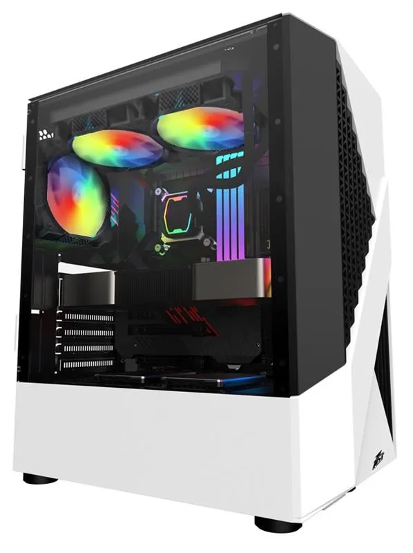 Корпус 1stPlayer F3-A-4F1 White 600W - мініатюра 3