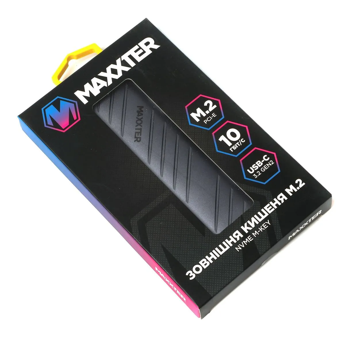 Зовнішня кишеня Maxxter M.2 NVMe PCIe, USB 3.2 Type-C, Metal, Black (EHDE-2280S-01) - мініатюра 4