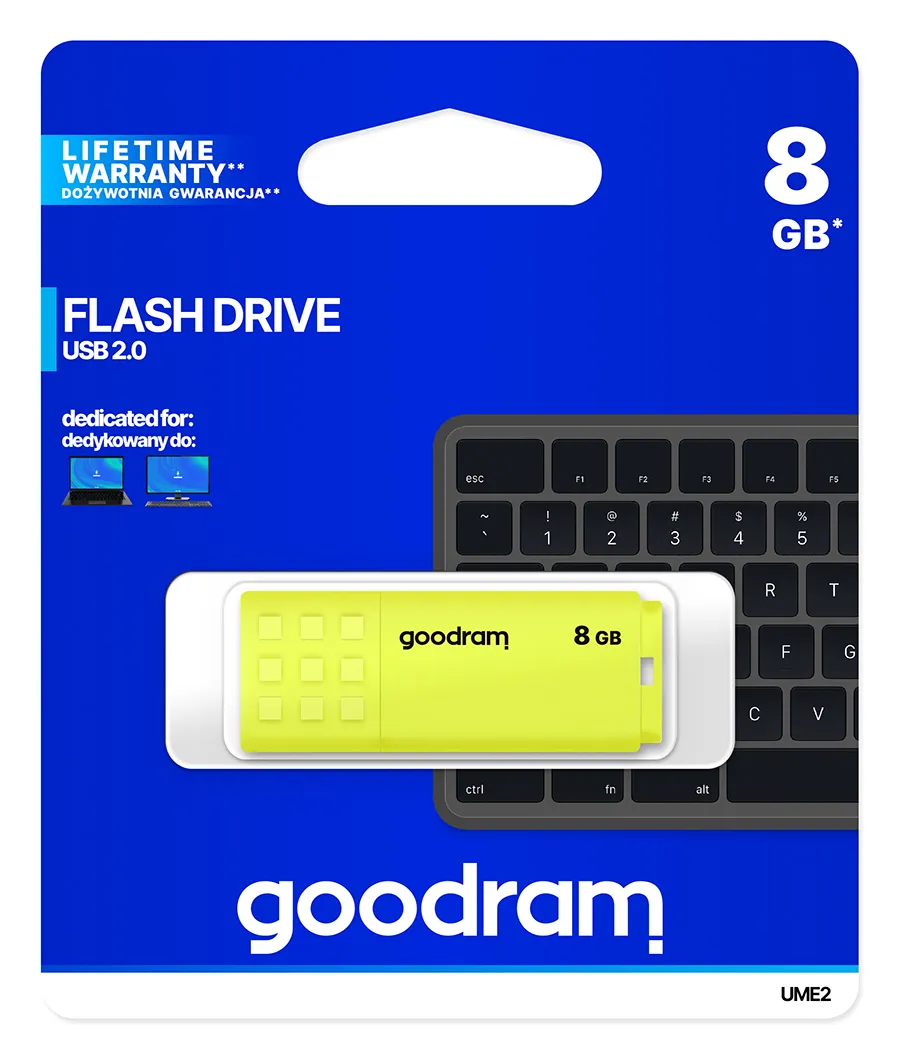 Флеш-накопичувач USB2.0  8GB Goodram UME2 Yellow (UME2-0080Y0R11) - мініатюра 7