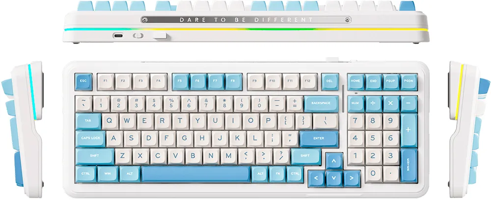 Клавіатура бездротова MCHOSE K99 Sky Blue (K99-1A) - мініатюра 2