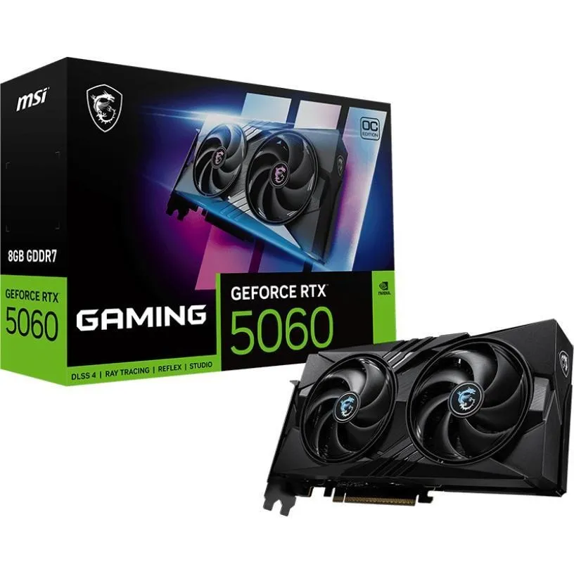 Відеокарта GF RTX 5060 8GB GDDR7 Gaming OC MSI (GeForce RTX 5060 8G GAMING OC) - мініатюра 5