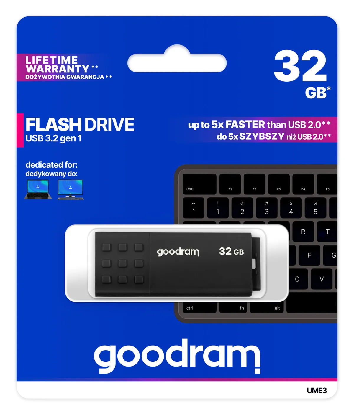 Флеш-накопичувач USB3.2 32GB Goodram UME3 Black (UME3-0320K0R11) - мініатюра 6