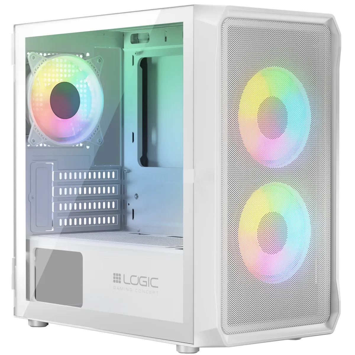 Корпус LogicConcept Portos ARGB Mini White без БЖ (AM-PORTOS-20-0000000-0002) - зображення 1