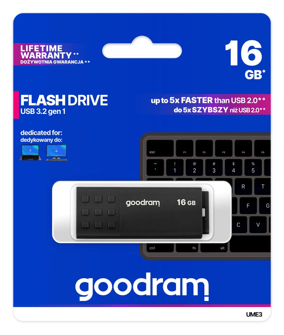 Флеш-накопичувач USB3.2 16GB Goodram UME3 Black (UME3-0160K0R11) - мініатюра 6