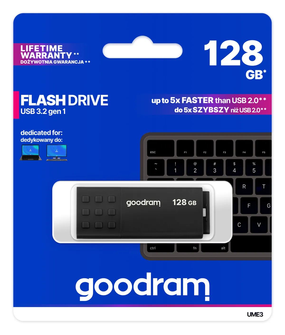 Флеш-накопичувач USB3.2 128GB Goodram UME3 Black (UME3-1280K0R11) - мініатюра 6