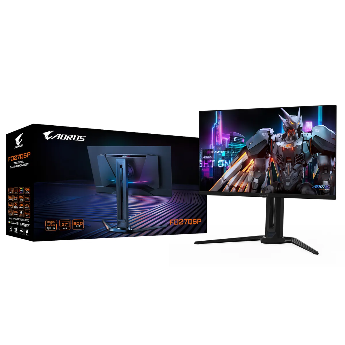 Монітор Gigabyte 27" Aorus FO27Q5P QD-OLED Black 500Hz - мініатюра 2