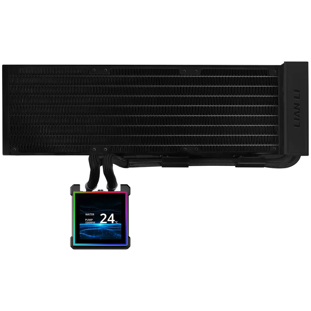 Система водяного охолодження Lian Li HydroShift II LCD-S 360N Fanless Black (G89.GHS2LCDS36NB.00) - мініатюра 2