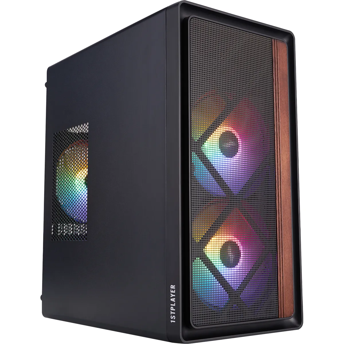 Корпус 1stPlayer WD1-BK-3F1 Black