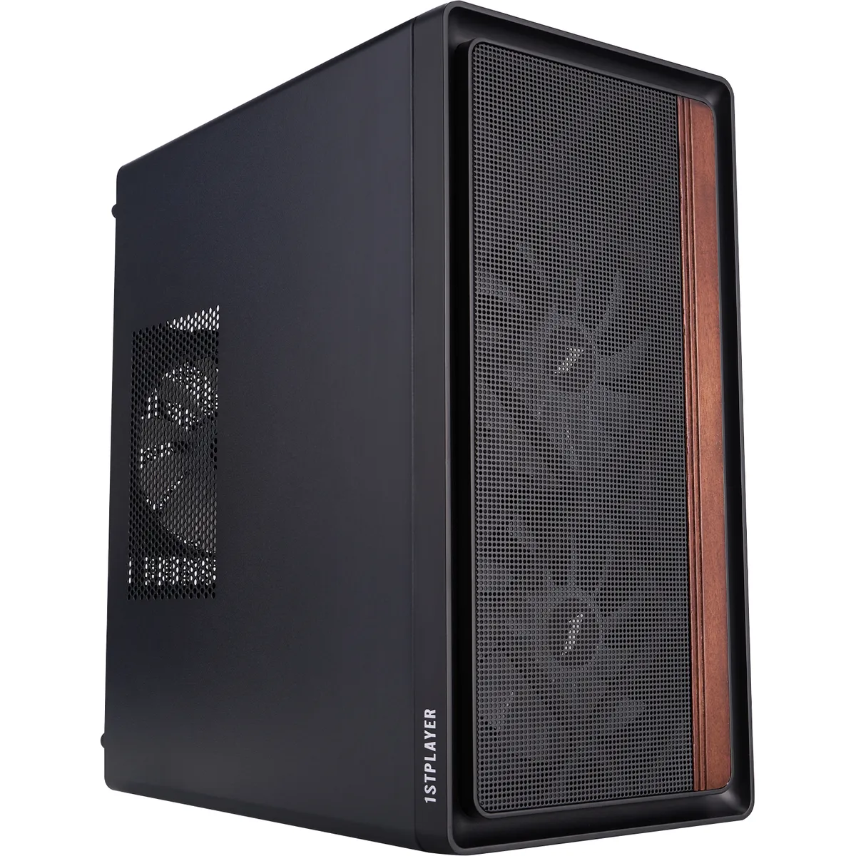 Корпус 1stPlayer WD1-BK-3F1 Black - мініатюра 4