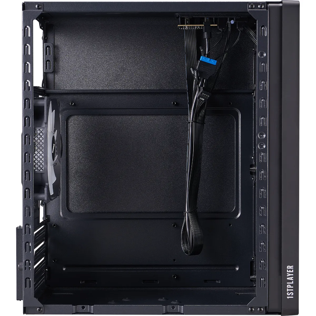 Корпус 1stPlayer WD1-BK-3F1 Black - мініатюра 6