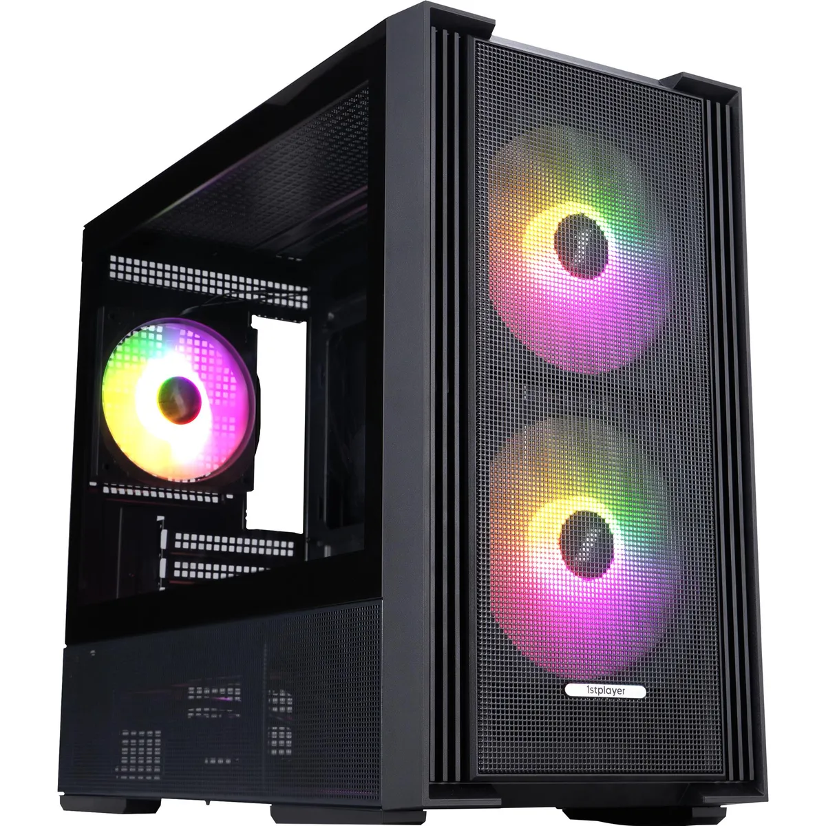 Корпус 1stPlayer AU6-BK-2FA7-14-2FA7R-1FA7 Black - зображення 1