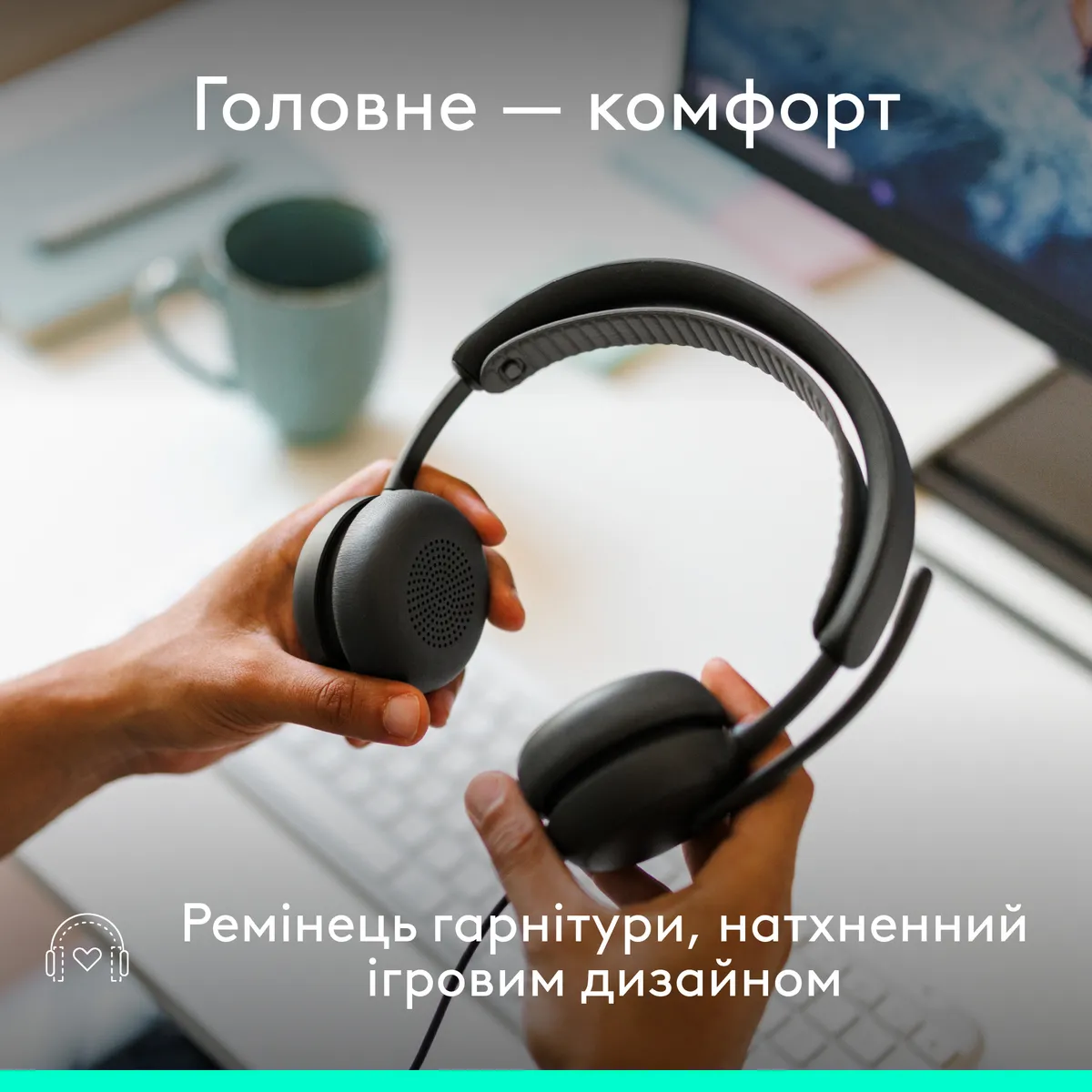 Гарнітура Logitech Zone Wired 2 USB Graphite (981-001619) - мініатюра 5