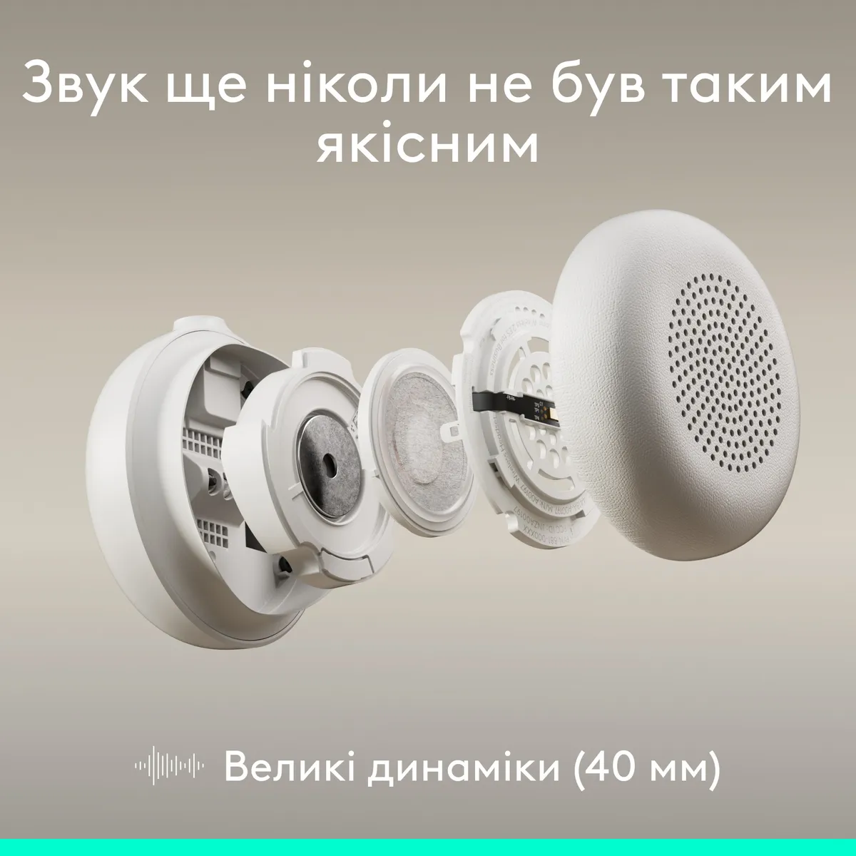 Гарнітура Logitech Zone Wired 2 USB Off-White (981-001621) - мініатюра 4