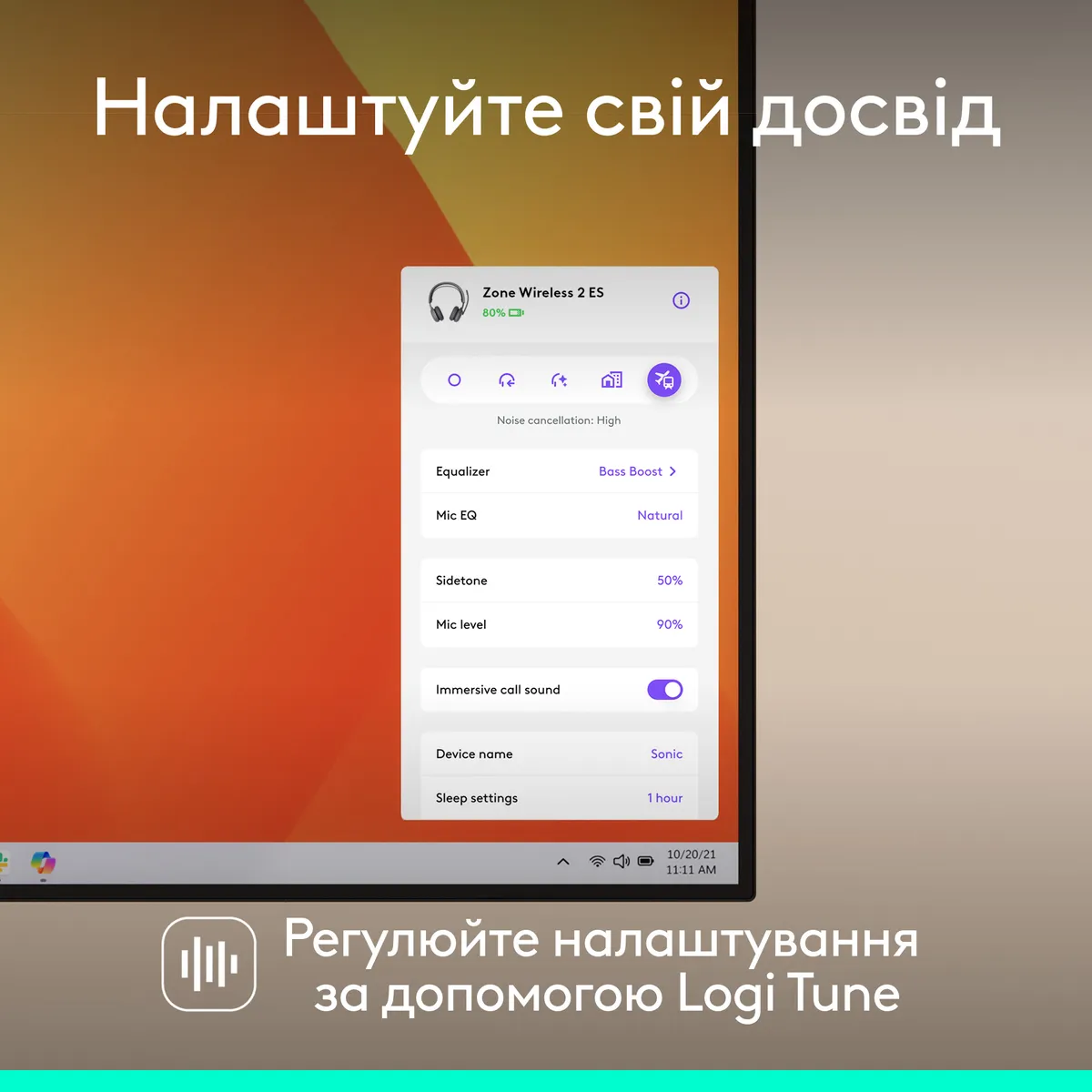 Bluetooth-гарнітура Logitech Zone Wireless 2 ES Graphite (981-001503) - мініатюра 9