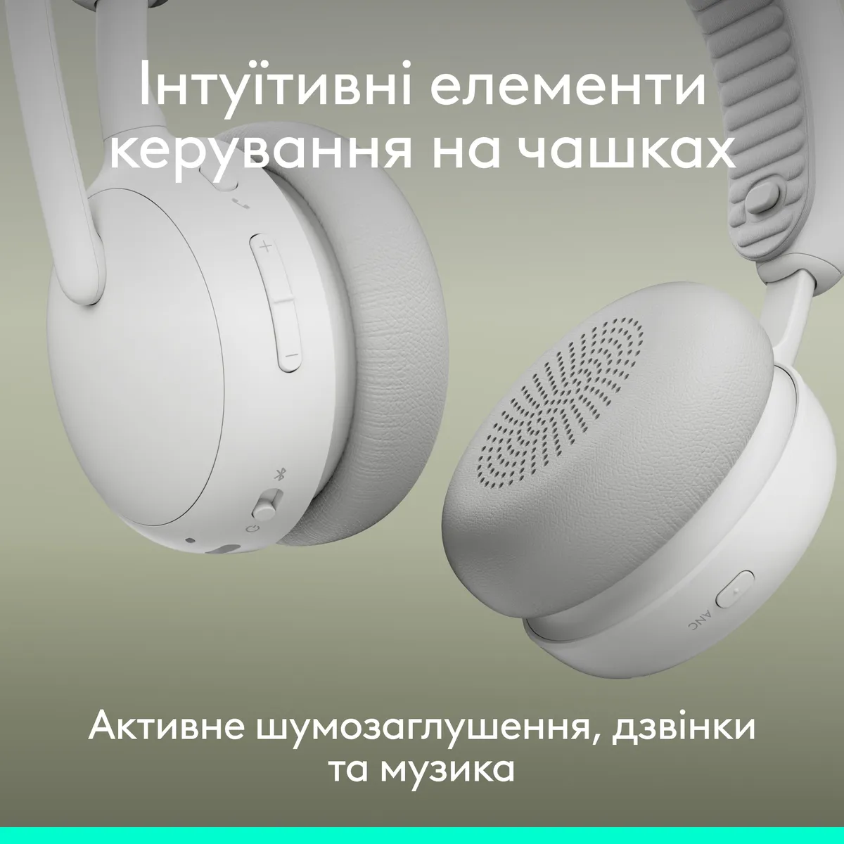 Bluetooth-гарнітура Logitech Zone Wireless 2 ES Off-White (981-001508) - мініатюра 8