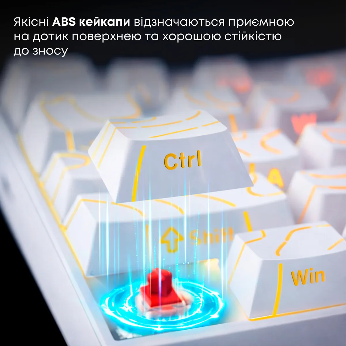 Клавіатура Ajazz NK68 Red Switch White USB-C (NK68-R-S-W) - мініатюра 10