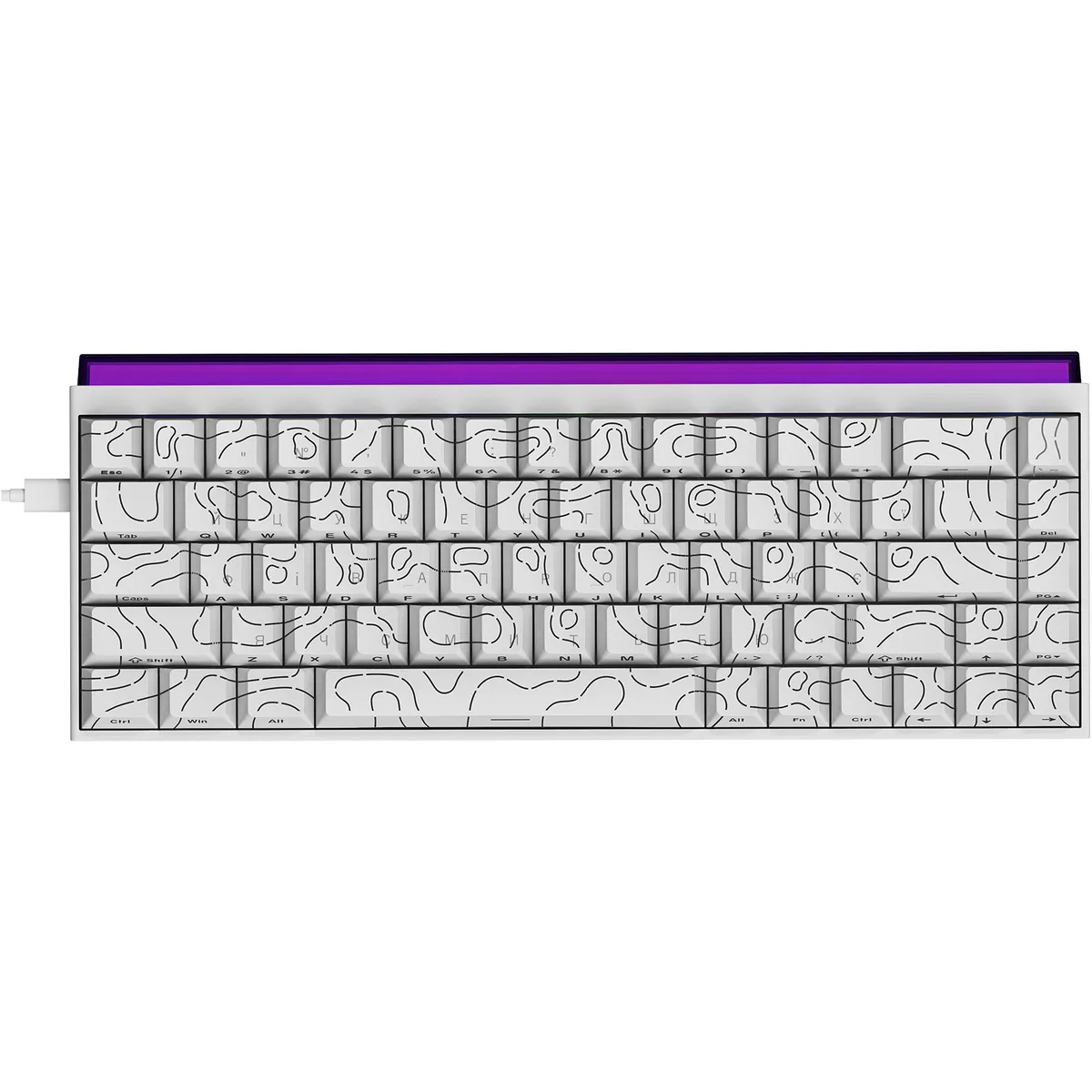 Клавіатура Ajazz NK68 Red Switch White USB-C (NK68-R-S-W) - мініатюра 16