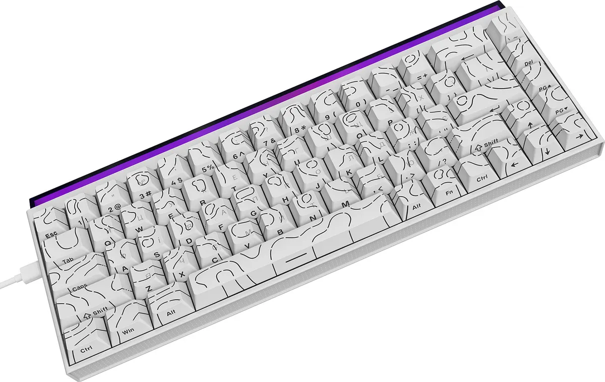 Клавіатура Ajazz NK68 Red Switch White USB-C (NK68-R-S-W) - мініатюра 5