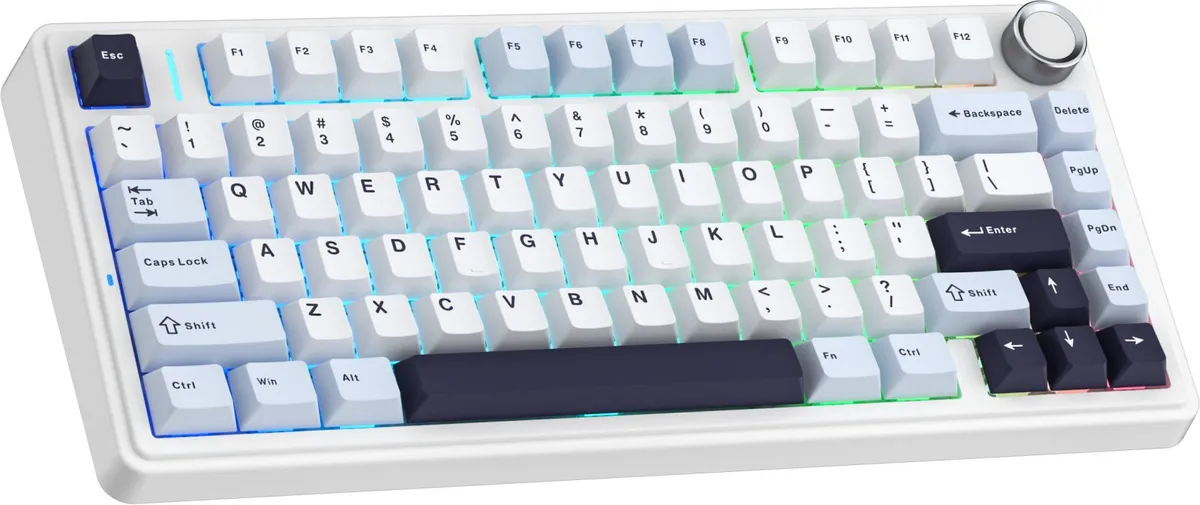 Клавіатура Aula F75 Wired Gasket White (6978080504883) - зображення 1