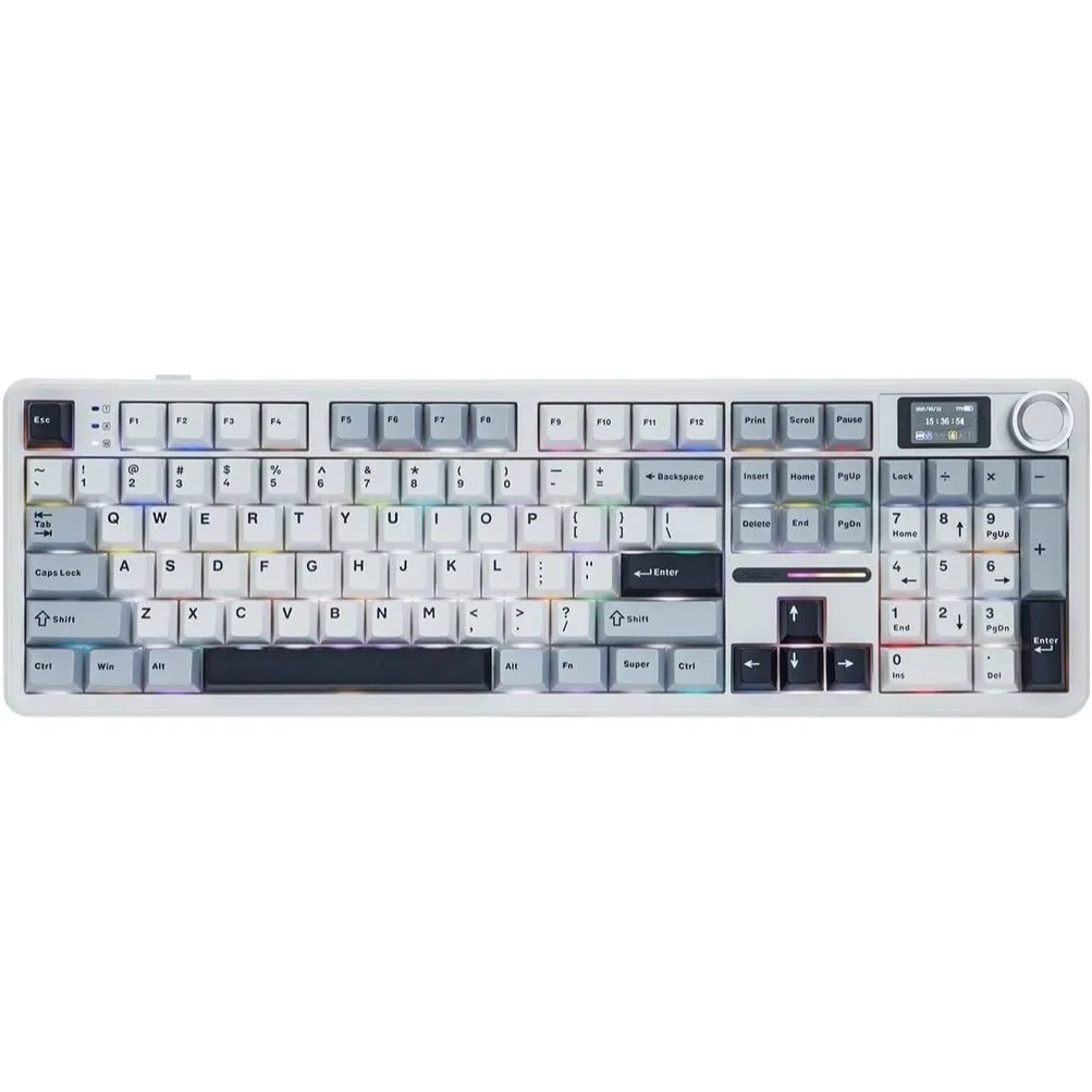 Клавіатура бездротова Aula F108 Pro White (6978080501318) - мініатюра 6