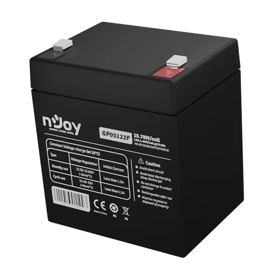Акумуляторна батарея Njoy GP05122F 12V 5AH (BTVACEUOBTO2FCW01B) AGM - мініатюра 4