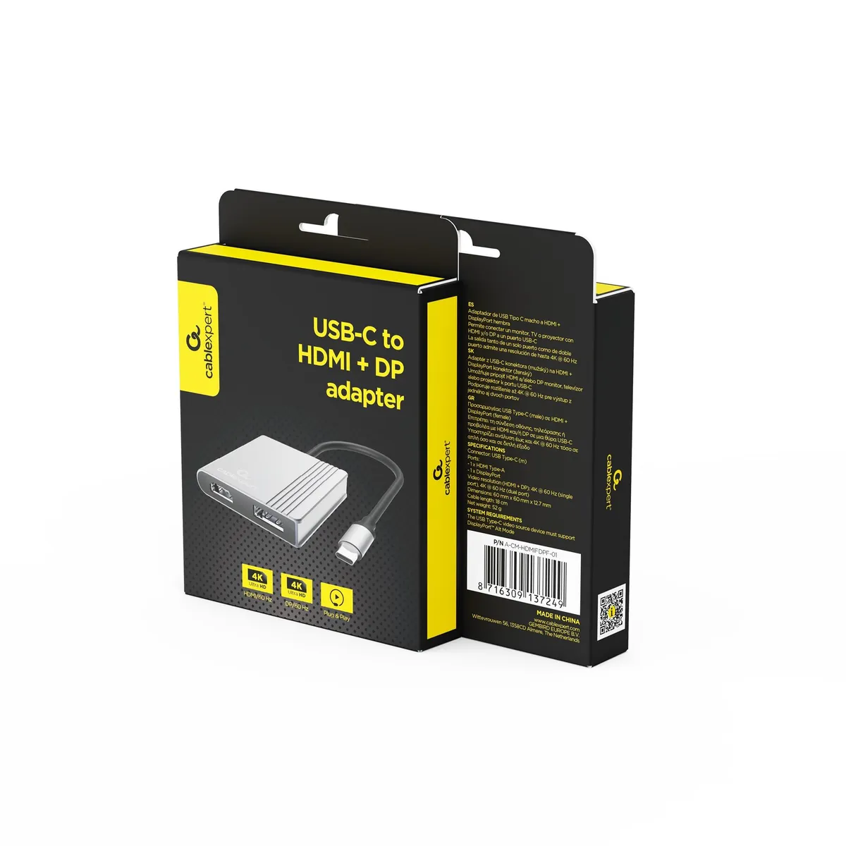 Док-станція Cablexpert USB-C 3-в-1 (A-CM-HDMIFDPF-01) - мініатюра 5