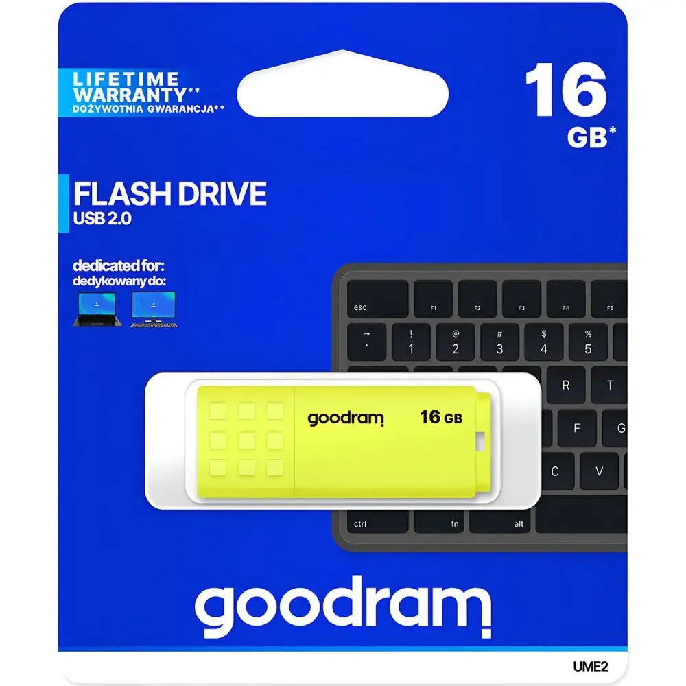 Флеш-накопичувач USB2.0 16GB Goodram UME2 Yellow (UME2-0160Y0R11) - мініатюра 6