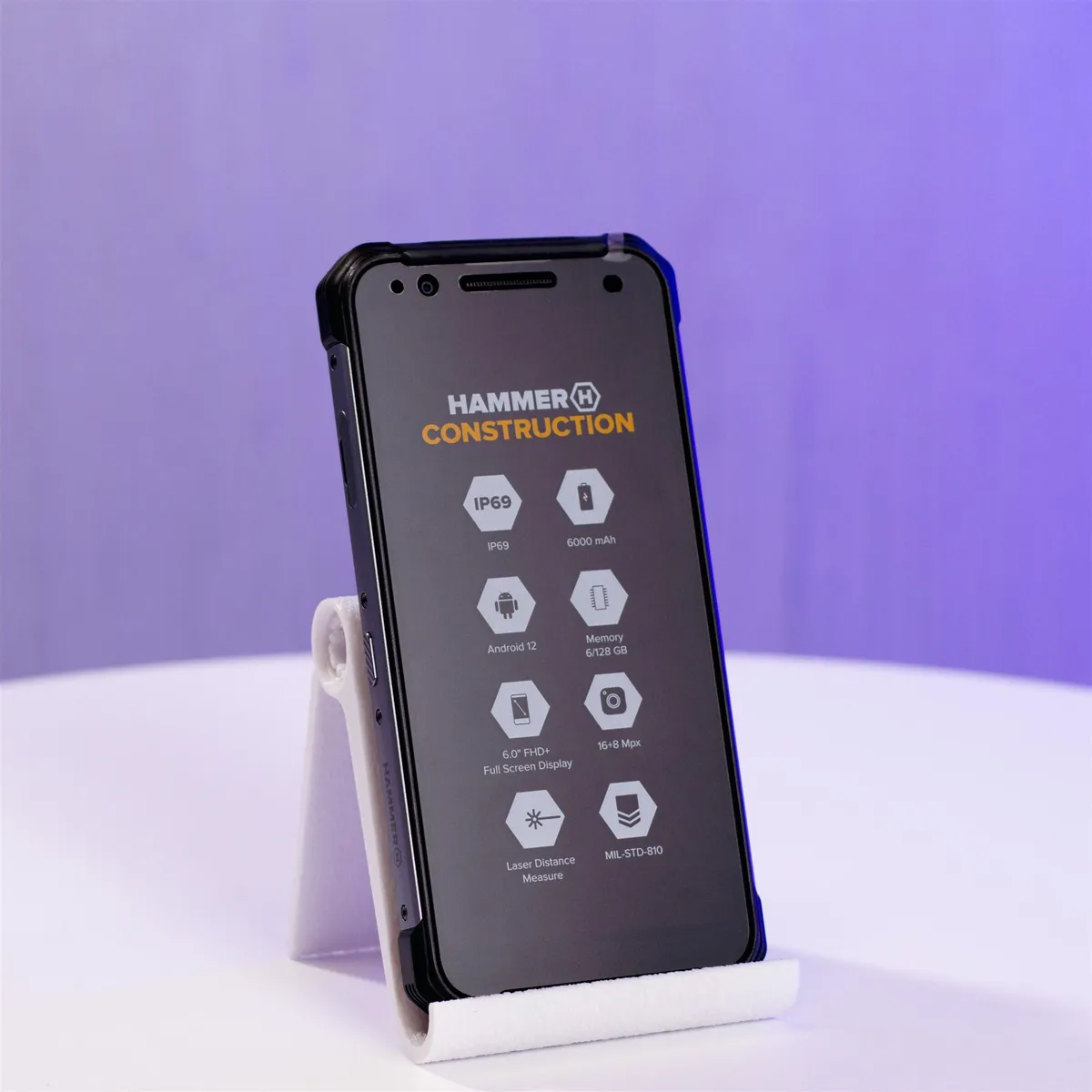 Смартфон myPhone Hammer Construction 6/128GB Silver (5902983620365) - мініатюра 2