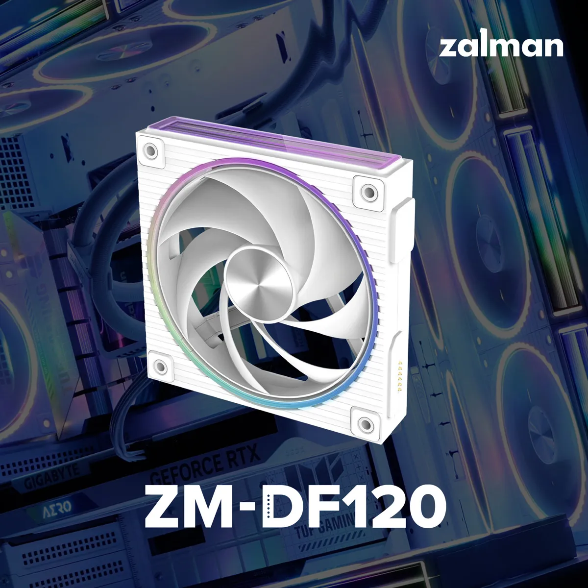 Вентилятор Zalman ZM-DF120 White - мініатюра 4