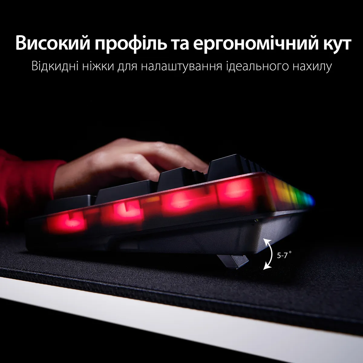 Клавіатура HyperX Origins 2 65 HX Red USB Black (B4QS3AA) - мініатюра 16