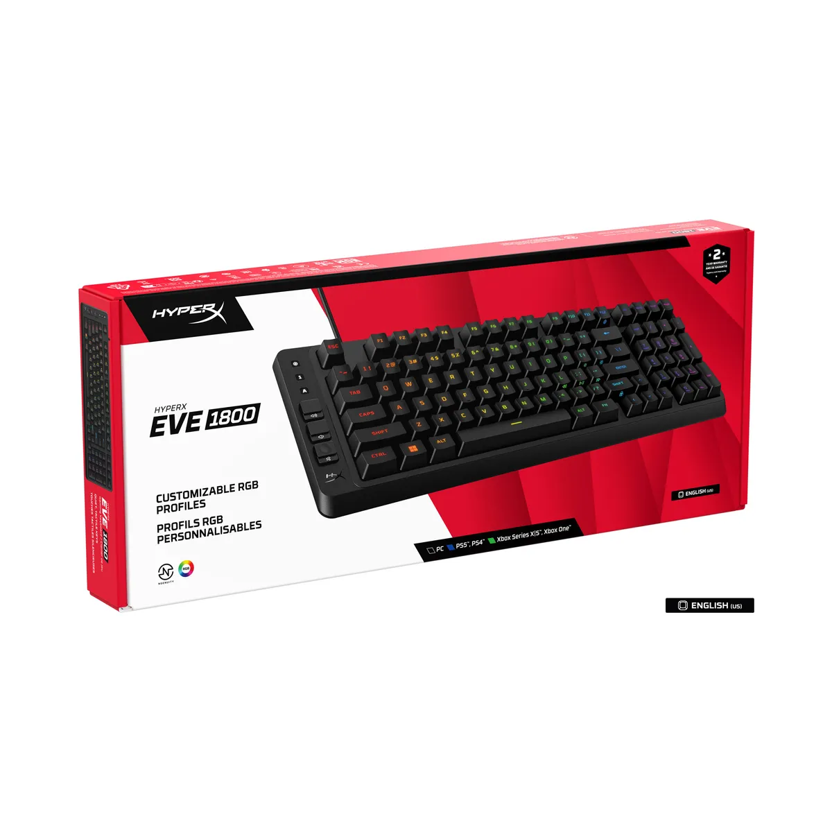 Клавіатура HyperX Eve 1800 USB Black (B7JE0AA) - мініатюра 11