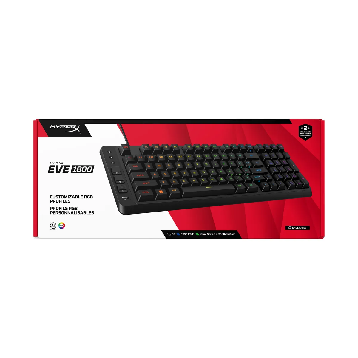 Клавіатура HyperX Eve 1800 USB Black (B7JE0AA) - мініатюра 13