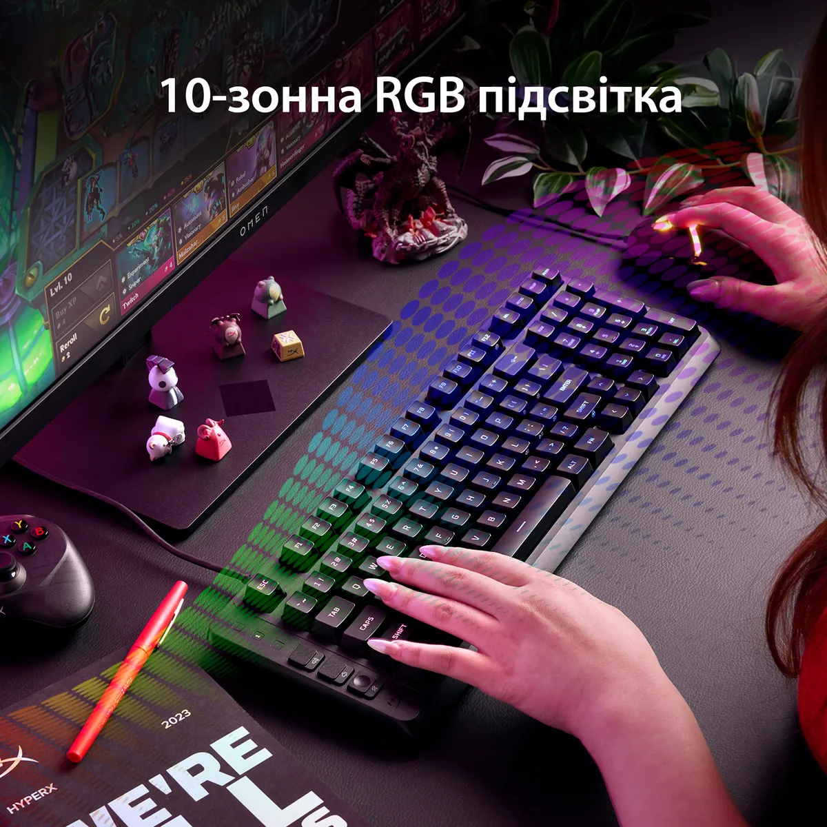 Клавіатура HyperX Eve 1800 USB Black (B7JE0AA) - мініатюра 3