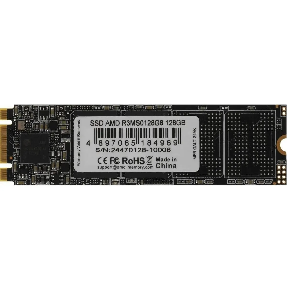 Накопичувач SSD 128GB AMD Radeon R3 M.2 2280 SATA III 3D NAND TLC (R3MS0128G8) - мініатюра 2