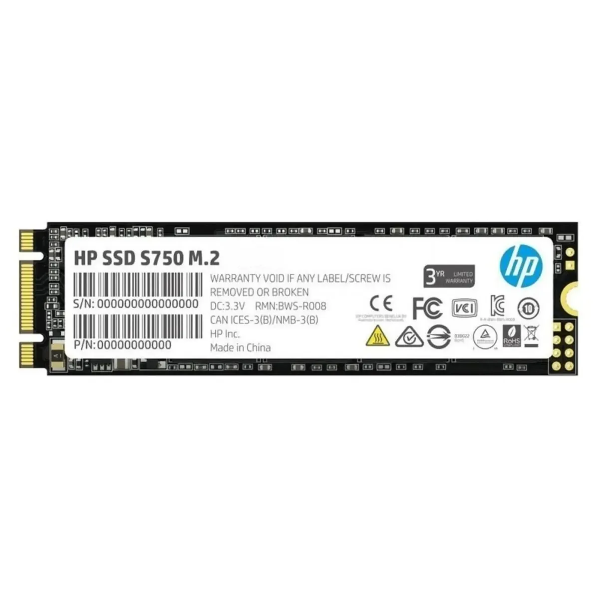 Накопичувач SSD 1TB HP S750 M.2 2280 3D NAND (16L57AA) - мініатюра 4