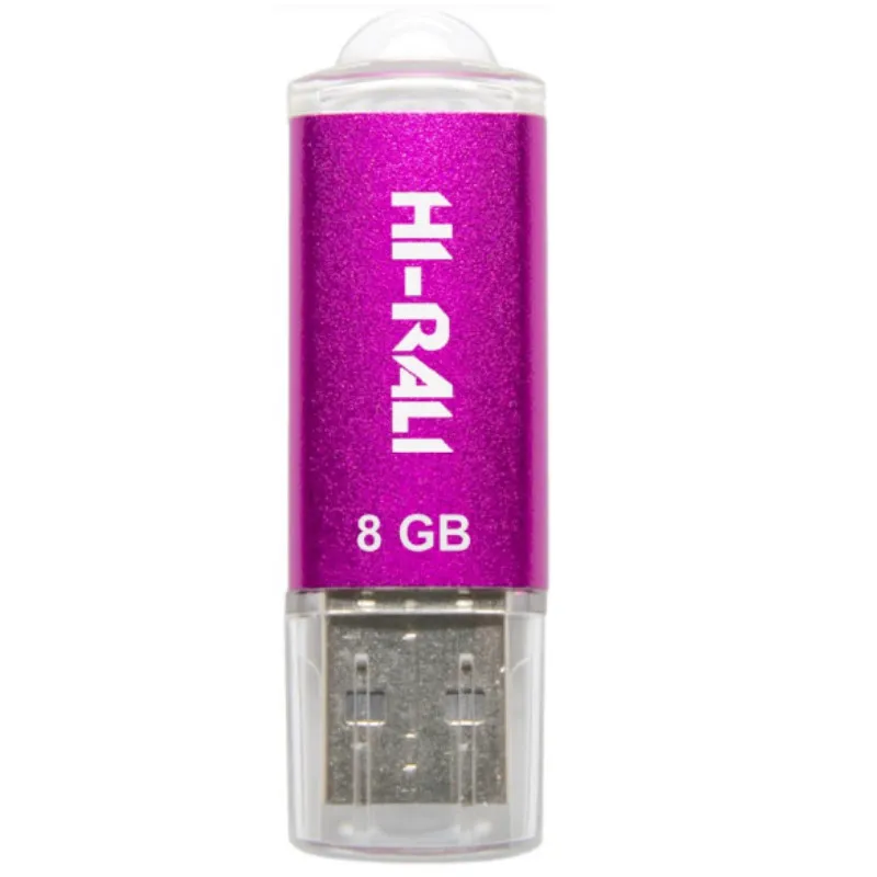 Флеш-накопичувач USB 8GB Hi-Rali Rocket Series Violet (HI-8GBVCVI) - зображення 1
