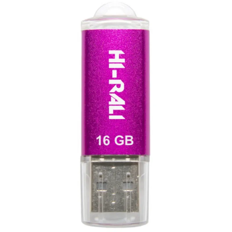 Флеш-накопичувач USB 16GB Hi-Rali Rocket Series Violet (HI-16GBVCVI) - зображення 1
