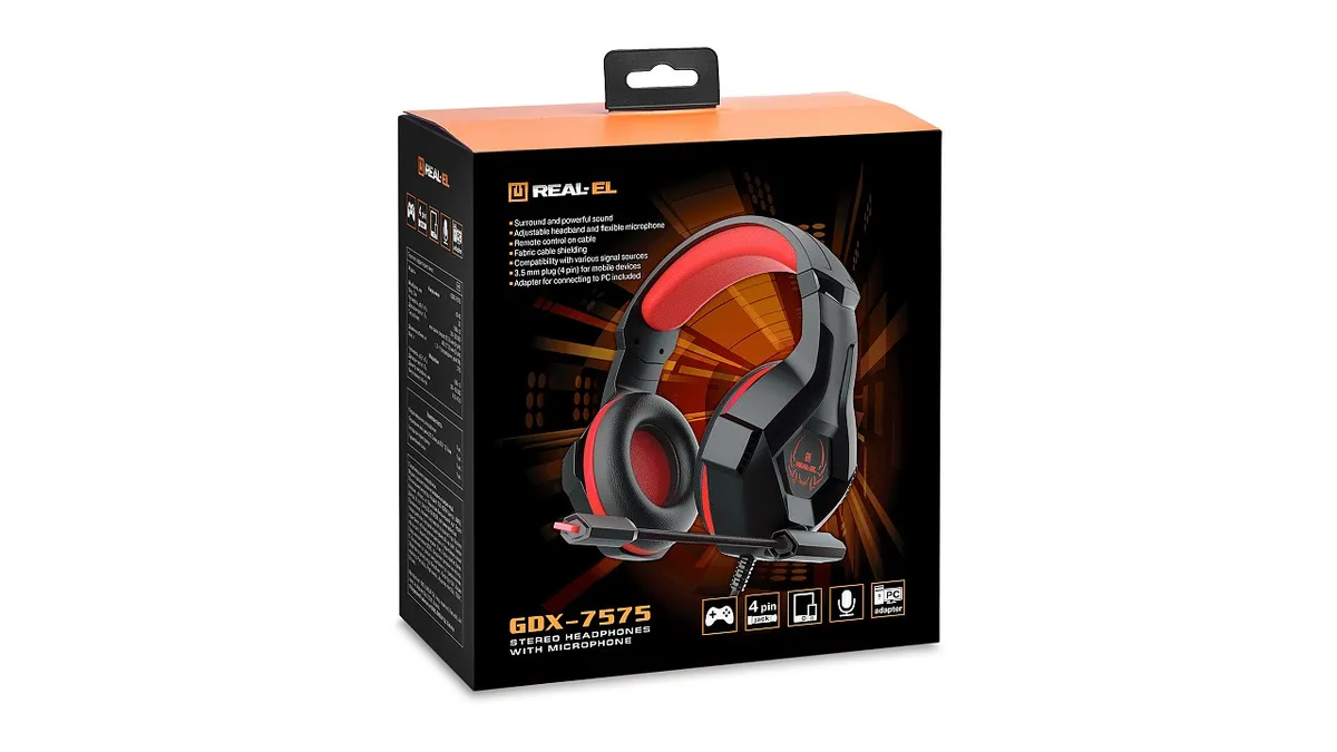 Гарнітура REAL-EL GDX-7575 Black/Red - мініатюра 10