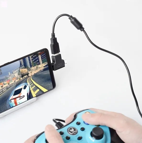 Адаптер Vention USB - USB Type-C + micro USB V 3.0 (F/M) Black (CDIB0) - мініатюра 9