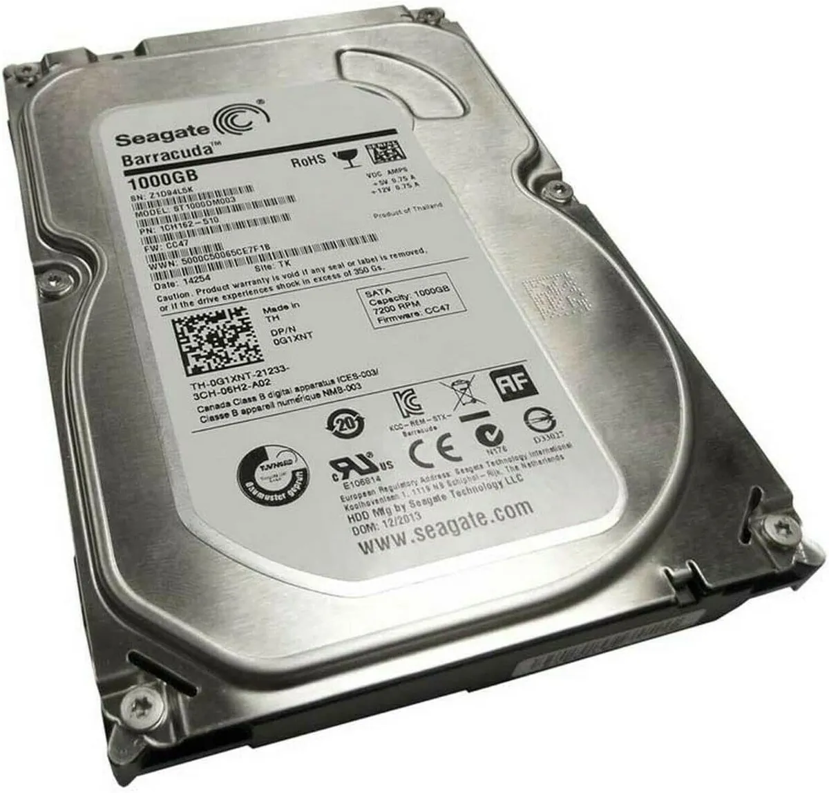 Накопичувач HDD SATA 1.0TB Seagate BarraCuda 7200.14 7200rpm 64MB (ST1000DM003) Refurbished - мініатюра 2