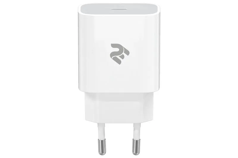 Мережевий зарядний пристрій 2E (1USB 3A) White (2E-WC1USBC20W-W) - зображення 1