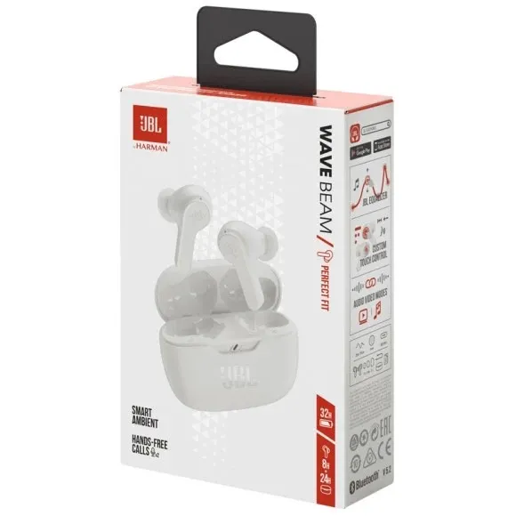 Bluetooth-гарнітура JBL Wave Beam White (JBLWBEAMWHT) - мініатюра 10