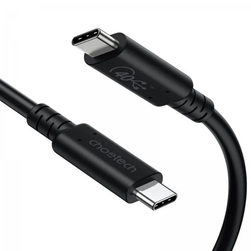 Кабель Choetech USB Type-C - USB Type-C (M/M), 0.8 м, Black (XCC-1028-BK) - зображення 1
