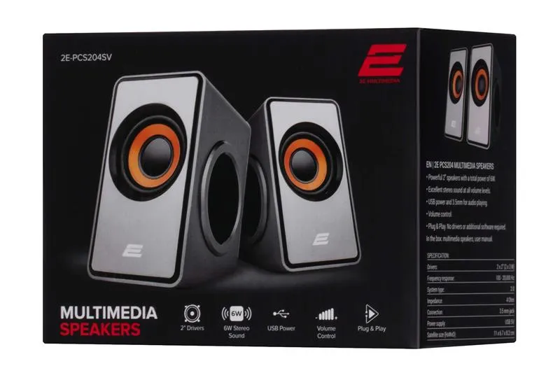 Акустична система 2E PCS204 Silver (2E-PCS204SV) - мініатюра 5