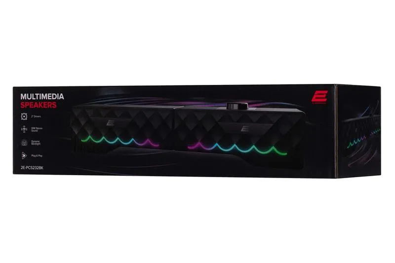 Акустична система 2E PCS232 RGB Soundbar Black (2E-PCS232BK) - мініатюра 8