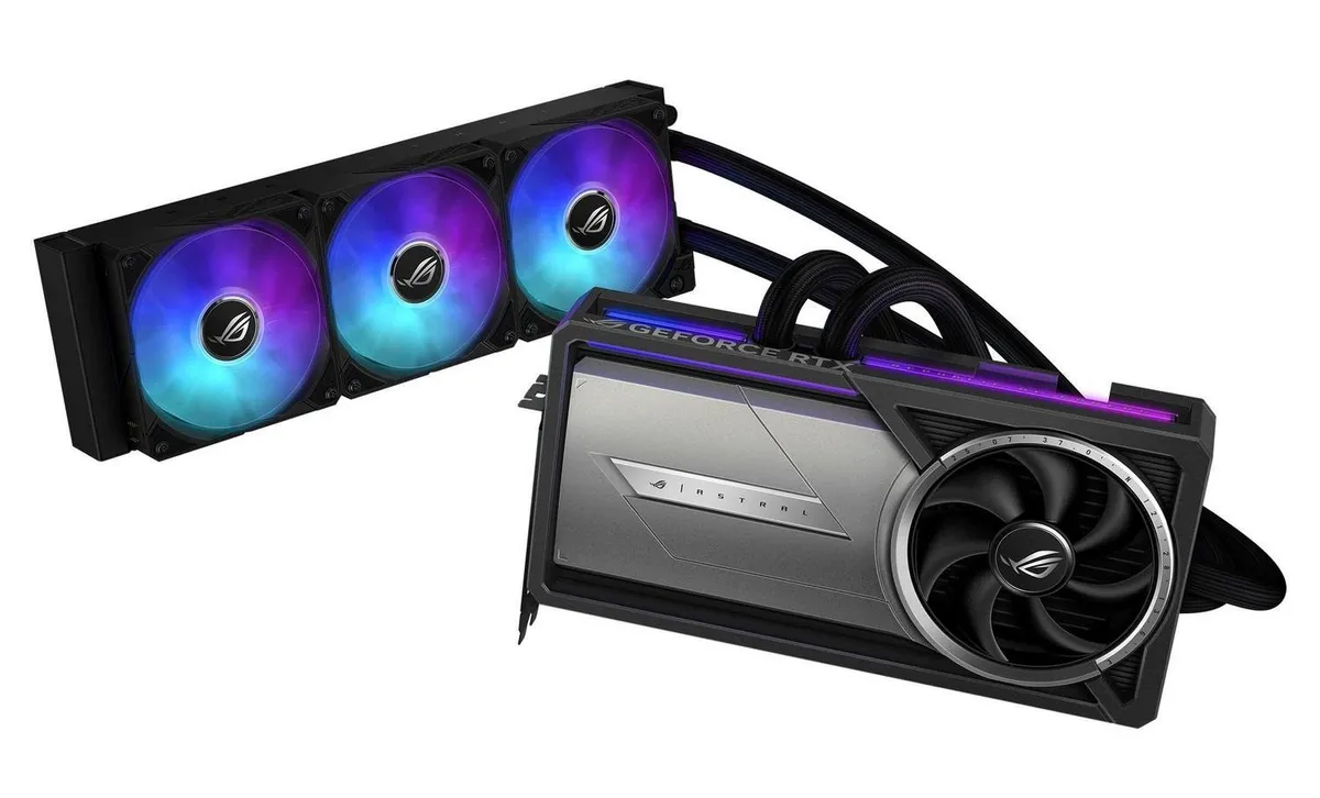 Відеокарта GF RTX 5090 32GB GDDR7 ROG Astral LC Gaming OC Asus (ROG-ASTRAL-LC-RTX5090-O32G-GAMING) - мініатюра 2