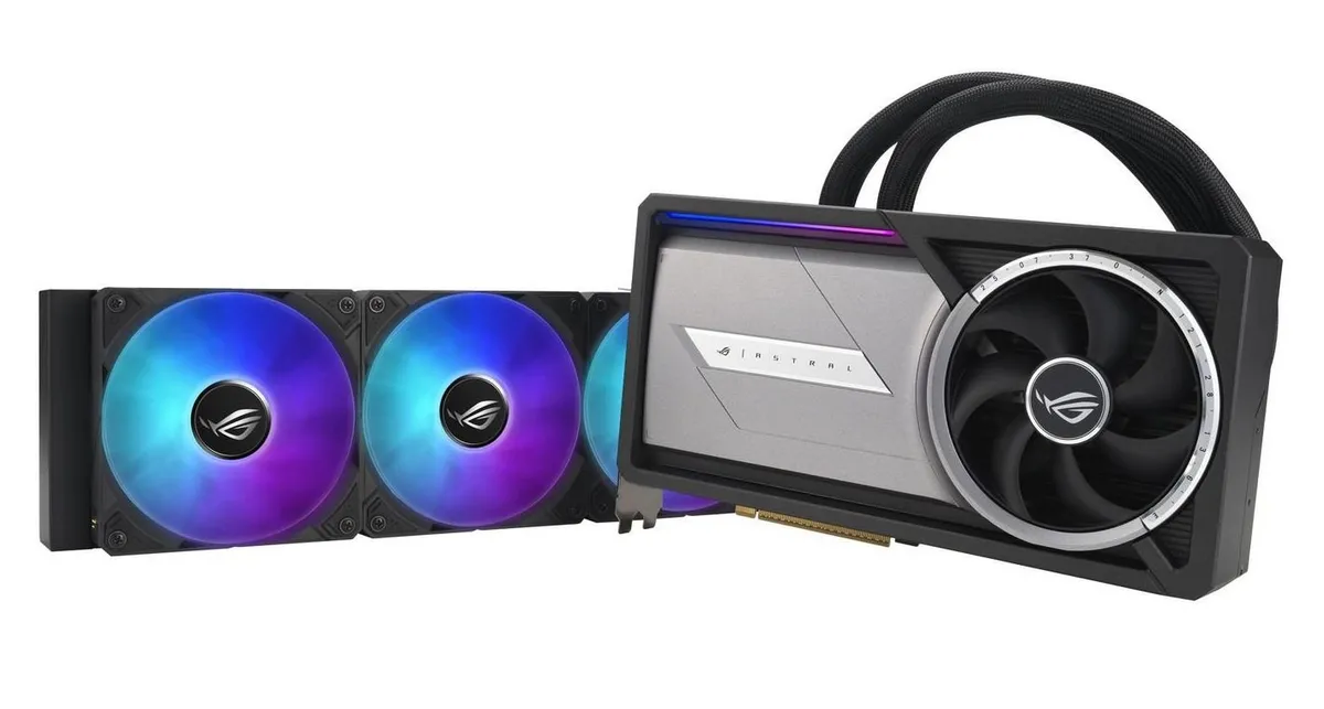 Відеокарта GF RTX 5090 32GB GDDR7 ROG Astral LC Gaming OC Asus (ROG-ASTRAL-LC-RTX5090-O32G-GAMING) - мініатюра 3