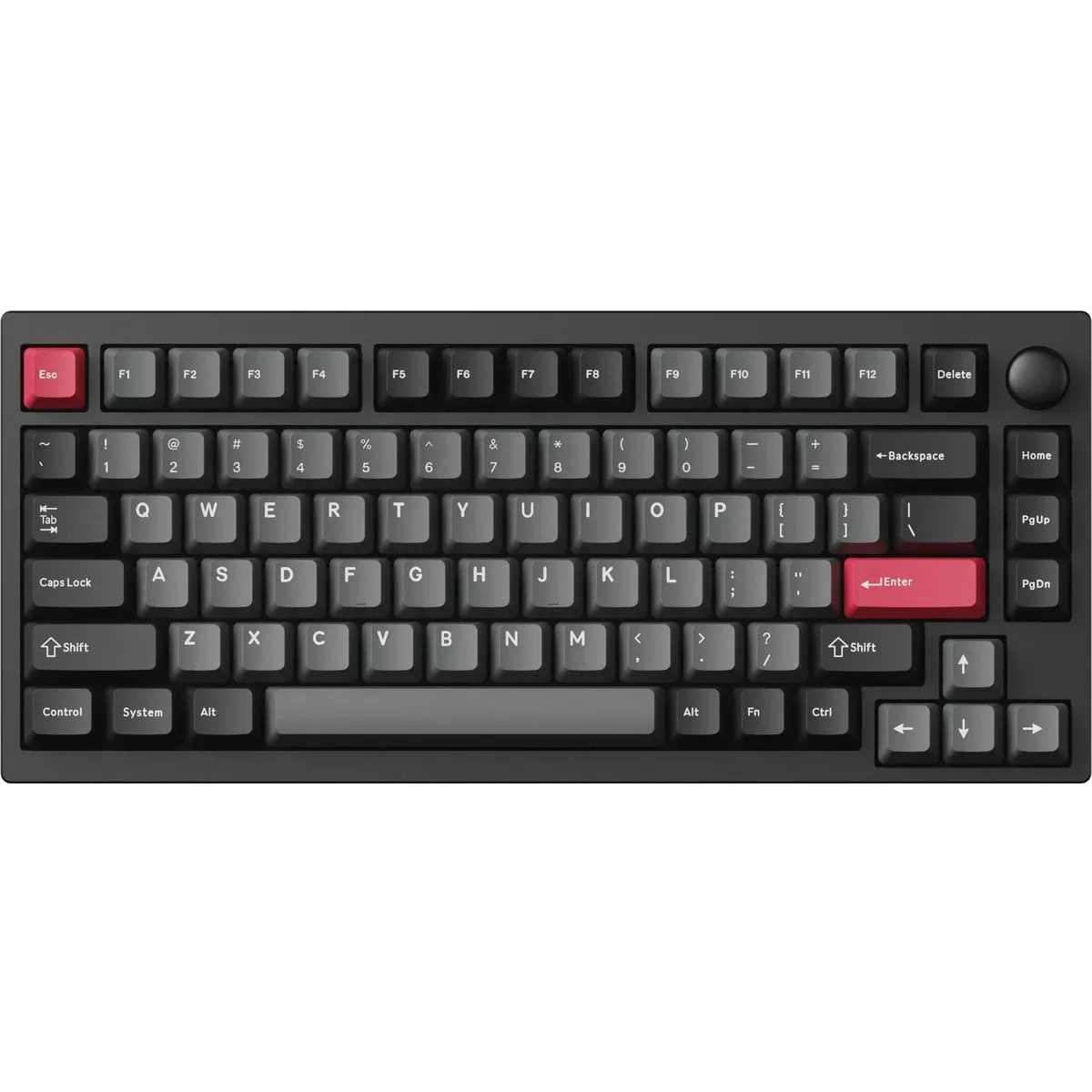 Клавіатура бездротова Lemokey P1 Pro Keychron Super Red Switch UA Carbon Black (P1P-M1-UA) - зображення 1
