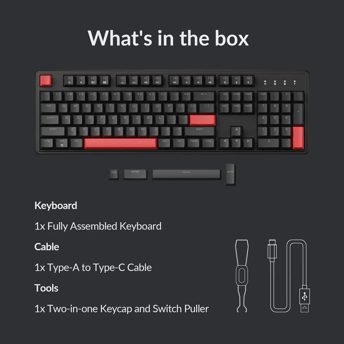 Клавіатура Lemokey X3 Keychron Mechanical Brown Switch UA Black (X3-H3-UA) - мініатюра 9